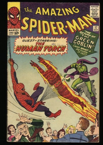 Cover Scan: Amazing Spider-Man #17 VG/FN 5.0 2nd Appearance Green Goblin Steve Ditko Art! - Item ID #345913