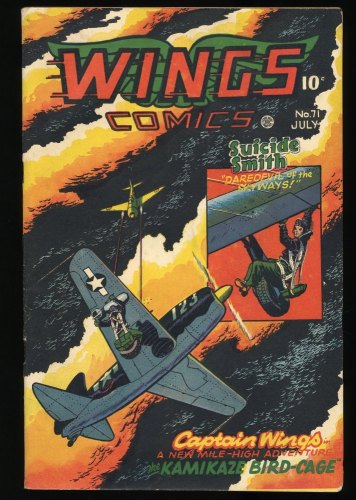 Cover Scan: Wings comics #71 FN- 5.5 Phantom Falcon! Ghost Squadron! - Item ID #346080