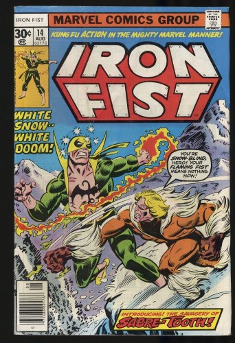 Cover Scan: Iron Fist #14 VG/FN 5.0 1st Appearance Sabretooth (Victor Creed)! - Item ID #346565