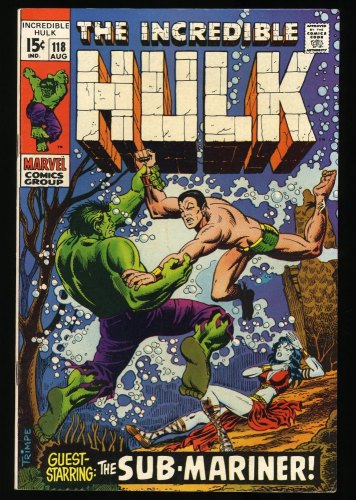 Cover Scan: Incredible Hulk #118 VF 8.0 1st 15 cent cover! Sub-Mariner! - Item ID #346727