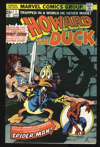 Cover Scan: Howard the Duck #1 VF- 7.5 Spider-Man Appearance! Frank Brunner Cover! - Item ID #346883