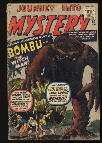 Cover Scan: Journey Into Mystery #60 GD+ 2.5 Pre-Hero Monster Stories! - Item ID #347097