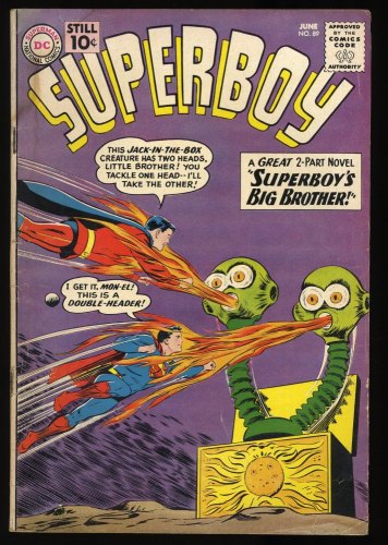 Cover Scan: Superboy #89 VG+ 4.5 1st Appearance Mon-El! Swan/Kaye Cover! - Item ID #347116