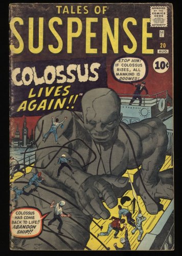 Cover Scan: Tales Of Suspense #20 VG+ 4.5 Colossus Appearance! - Item ID #347184