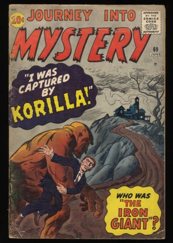 Cover Scan: Journey Into Mystery #69 VG 4.0 Was Captured by...Korilla! Kirby Art! - Item ID #347187