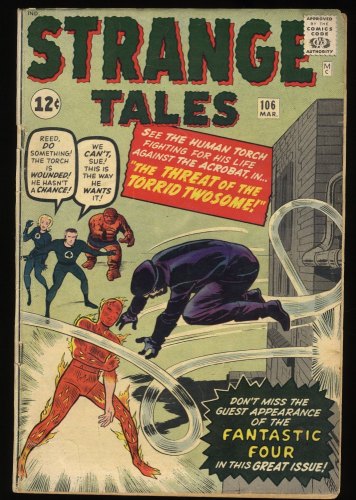 Cover Scan: Strange Tales #106 VG 4.0 1st Appearance Acrobat! Human Torch Jack Kirby! - Item ID #347218