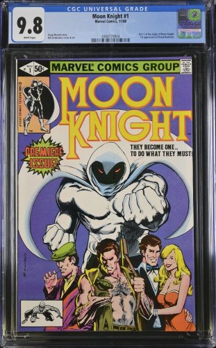 Cover Scan: Moon Knight (1980) #1 CGC NM/M 9.8 1st Appearance of Bushman and Khonshu! - Item ID #347506