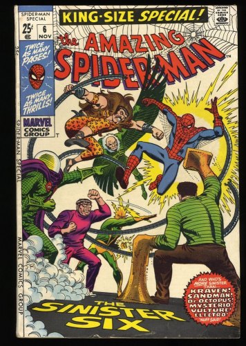 Cover Scan: Amazing Spider-Man Annual #6 VF- 7.5 Sinister Six Appearance! - Item ID #347568