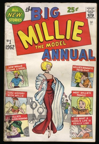 Cover Scan: Millie the Model Annual (1962) #1 GD- 1.8 Stan Lee script! Goldberg Cover - Item ID #347596