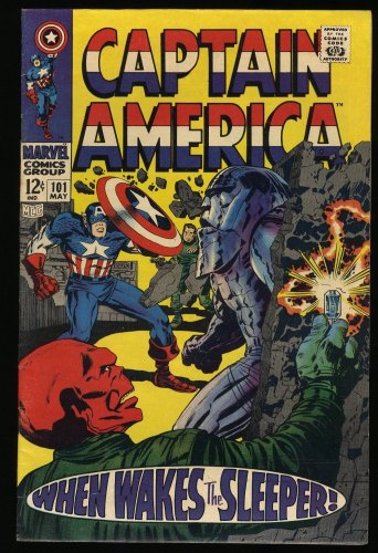 Cover Scan: Captain America #101 FN/VF 7.0 Red Skull Nick Fury Sleeper Appearances! - Item ID #347599