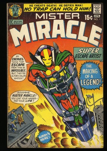 Cover Scan: Mister Miracle (1971) #1 FN- 5.5 1st full Appearance Oberon Kirby! - Item ID #347608