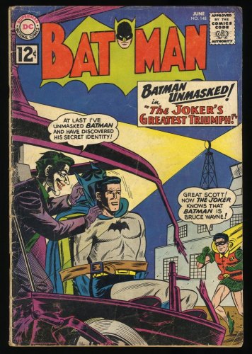 Cover Scan: Batman #148 VG- 3.5 Joker Cover and Appearance! Early 12 Center! - Item ID #348033