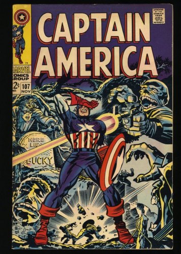 Cover Scan: Captain America #107 FN/VF 7.0 1st Doctor Faustus Red Skull Cover! - Item ID #348044