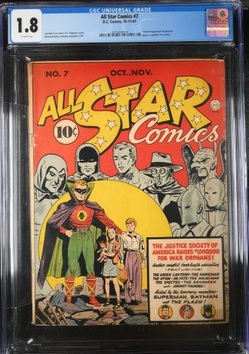 Cover Scan: All-Star Comics #7 CGC GD- 1.8 Off White 1st Superman Batman together! - Item ID #348249