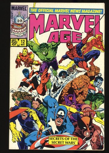Cover Scan: Marvel Age #12 VF+ 8.5 1st Black Costume Spider-Man! - Item ID #348402