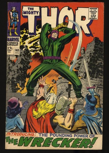 Cover Scan: Thor #148 VG/FN 5.0 1st Appearance The Wrecker! Jack Kirby Art! - Item ID #348407