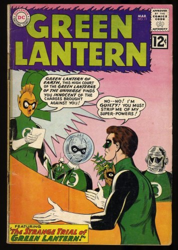 Cover Scan: Green Lantern #11 VG- 3.5 Trial of Green Lantern! - Item ID #348419