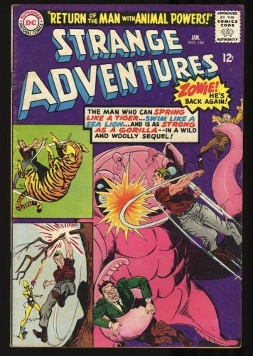 Cover Scan: Strange Adventures #184 FN- 5.5 2nd Animal Man! - Item ID #348585