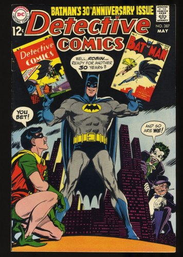 Cover Scan: Detective Comics #387 VF 8.0 Batman 30th Anniversary Issue Joker Penguin! - Item ID #348594