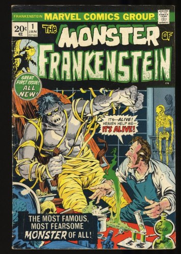 Cover Scan: Frankenstein (1973) #1 VG+ 4.5 Mike Ploog Cover and Beautiful Artwork! - Item ID #348597