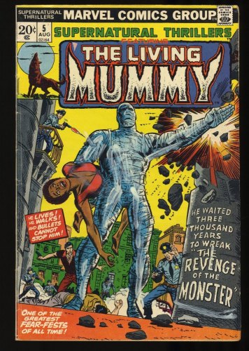 Cover Scan: Supernatural Thrillers #5 VG+ 4.5 1st Appearance Living Mummy! - Item ID #348605