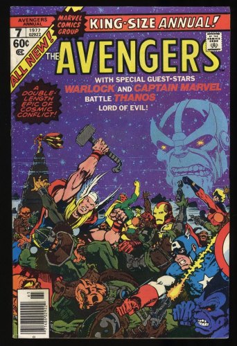 Cover Scan: Avengers Annual (1967) #7 VF- 7.5 Thanos Death of Adam Warlock! - Item ID #348616