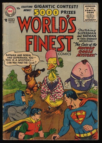 Cover Scan: World's Finest Comics #83 GD/VG 3.0 (Restored) Superman! Batman and Robin! - Item ID #348645