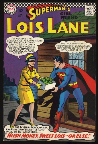 Cover Scan: Superman's Girl Friend, Lois Lane #71 FN+ 6.5 2nd Silver Age Catwoman! - Item ID #349308