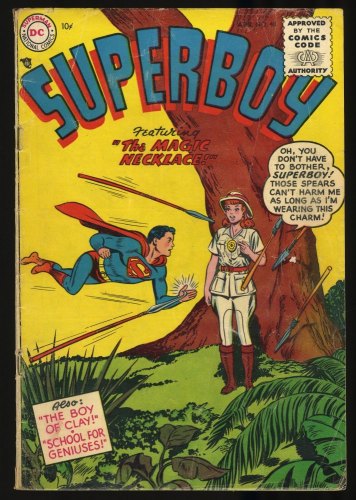 Cover Scan: Superboy #40 VG- 3.5 Peter Porkchops! Swan/Kaye Cover - Item ID #349312