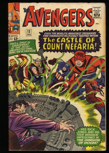 Cover Scan: Avengers #13 FN+ 6.5 1st Appearance Count Nefaria! Jack Kirby! - Item ID #349786