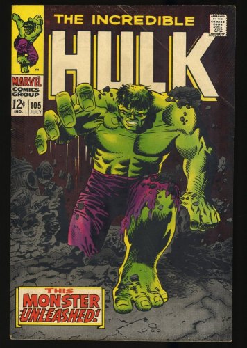 Cover Scan: Incredible Hulk #105 FN+ 6.5 1st Appearance Missing Link! - Item ID #349989
