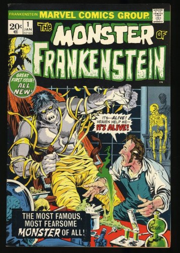 Cover Scan: Frankenstein (1973) #1 VF- 7.5 Mike Ploog Cover and Beautiful Artwork! - Item ID #350010