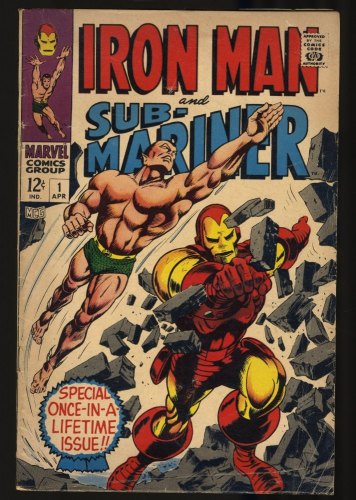 Cover Scan: Iron Man and Sub-Mariner (1968) #1 VG+ 4.5 Predates 1st Issues! Whiplash App! - Item ID #350027