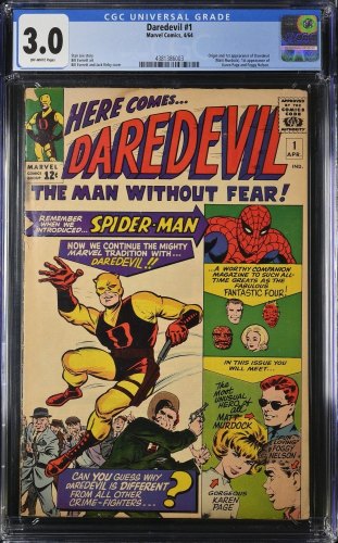Cover Scan: Daredevil #1 CGC GD/VG 3.0 Off White Origin and 1st Appearance! - Item ID #350046