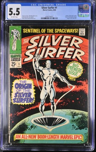 Cover Scan: Silver Surfer (1968) #1 CGC FN- 5.5 Origin Issue 1st Solo Title Doctor Doom! - Item ID #350055