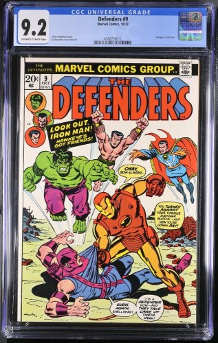 Cover Scan: Defenders #9 CGC NM- 9.2 Avengers Crossover! Dr. Strange! Black Panther! - Item ID #350060
