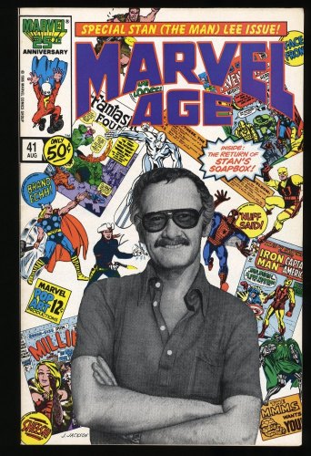 Cover Scan: Marvel Age #41 VF/NM 9.0 Stan Lee Photo Cover! - Item ID #350600