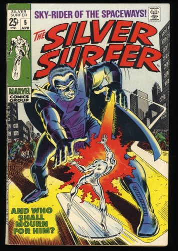 Cover Scan: Silver Surfer #5 VG 4.0 John Buscema Artwork! Fantastic Four! - Item ID #350659