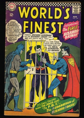 Cover Scan: World's Finest Comics #156 VG+ 4.5 Joker Cover and Appearance! - Item ID #350755