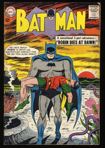 Cover Scan: Batman #156 FN+ 6.5  Ant-Man Appearance! 1963! Robin Dies! - Item ID #351266
