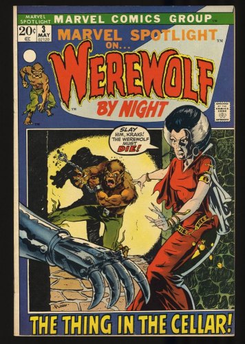 Cover Scan: Marvel Spotlight #3 VF 8.0 2nd Appearance Werewolf by Night Mike Ploog! - Item ID #351476