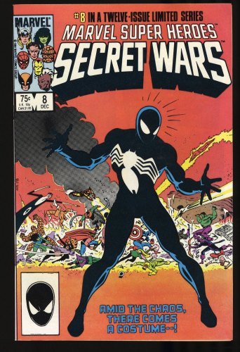 Cover Scan: Marvel Super-Heroes Secret Wars #8 VF+ 8.5 1st Black Costume - Item ID #351517