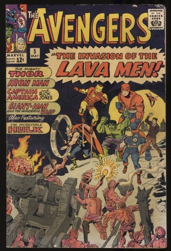 Cover Scan: Avengers #5 VG 4.0 Hulk and Lava Men Appearance! Jack Kirby! Stan Lee! - Item ID #351520