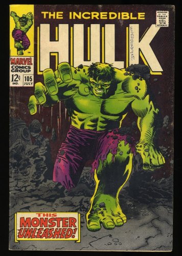 Cover Scan: Incredible Hulk #105 FN- 5.5 1st Appearance Missing Link! - Item ID #351597