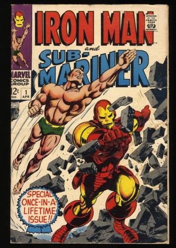 Cover Scan: Iron Man and Sub-Mariner #1 VG+ 4.5 Predates 1st Issues! Whiplash App! - Item ID #351604