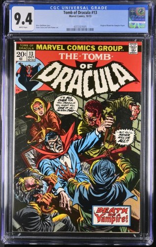 Cover Scan: Tomb Of Dracula #13 CGC NM 9.4 White Pages Origin Blade 1st Deacon Frost! - Item ID #351728
