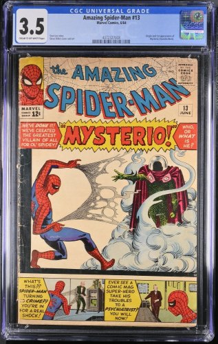 Cover Scan: Amazing Spider-Man #13 CGC VG- 3.5 1st Appearance of Mysterio!!! - Item ID #351731