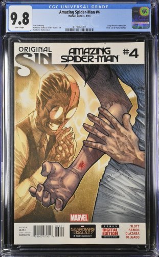 Cover Scan: Amazing Spider-Man (2014) #4 CGC NM/M 9.8 White Pages 1st Appearance Sandman! - Item ID #351759