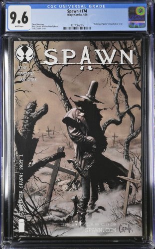 Cover Scan: Spawn #174 CGC NM+ 9.6 Origin of Gunslinger Spawn! David Hine Story! - Item ID #351762