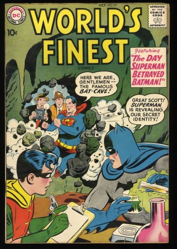 Cover Scan: World's Finest Comics #97 FN+ 6.5 The Day Superman Betrayed Batman! - Item ID #351999